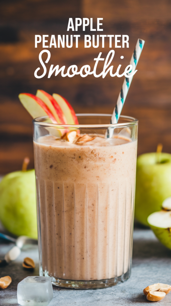 Glass of Apple Peanut Butter smoothie