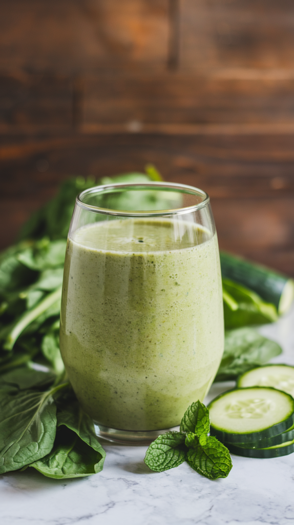 Spinach Cucumber Smoothie Glass