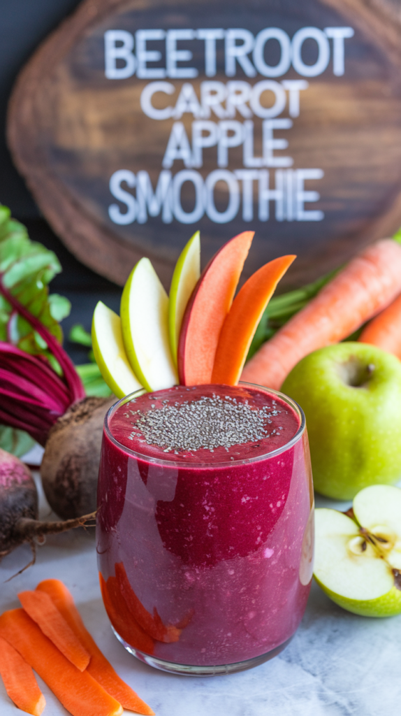 Beet Root Carrot Apple Smoothie