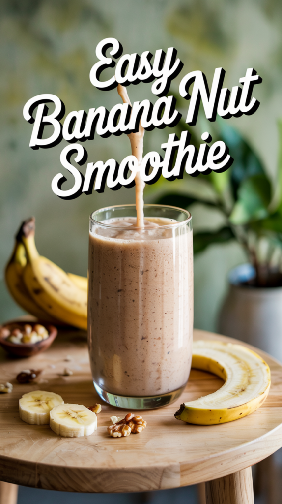 A glass of Banana Nut Smoothie