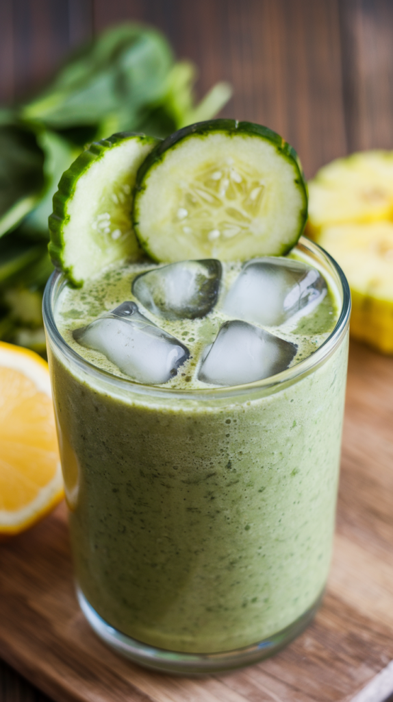 A glass of Green Detox Smoothie