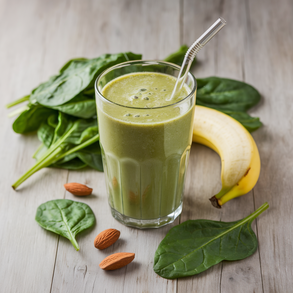 spinach smoothie glass